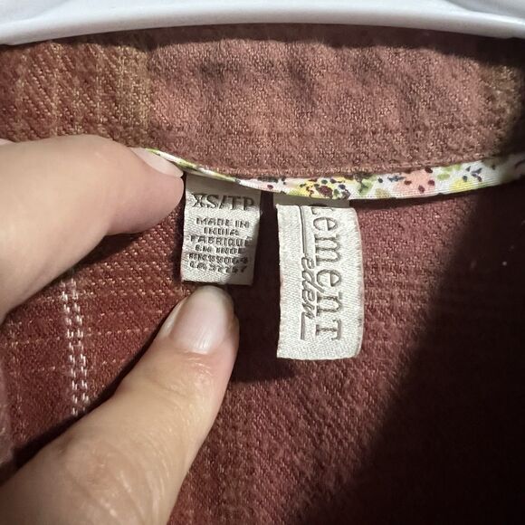 Element Eden Women L/S Button Plaid Flannel Mini Dress Tie Waist XS Fall Western - Picture 5 of 7